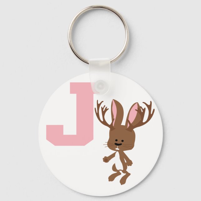 J är för Jackalope Nyckelring (Framsida)