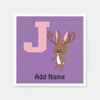 J är för Jackalope Pappersservett
