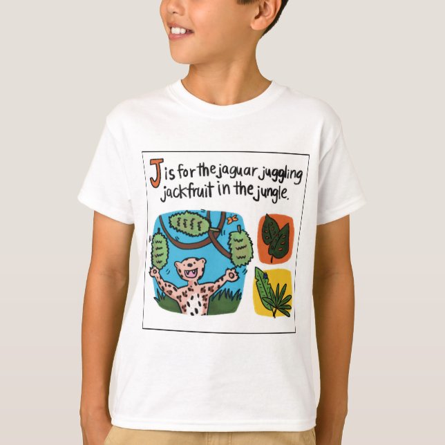 J är för JackFrues Kids T-shirt (Framsida)