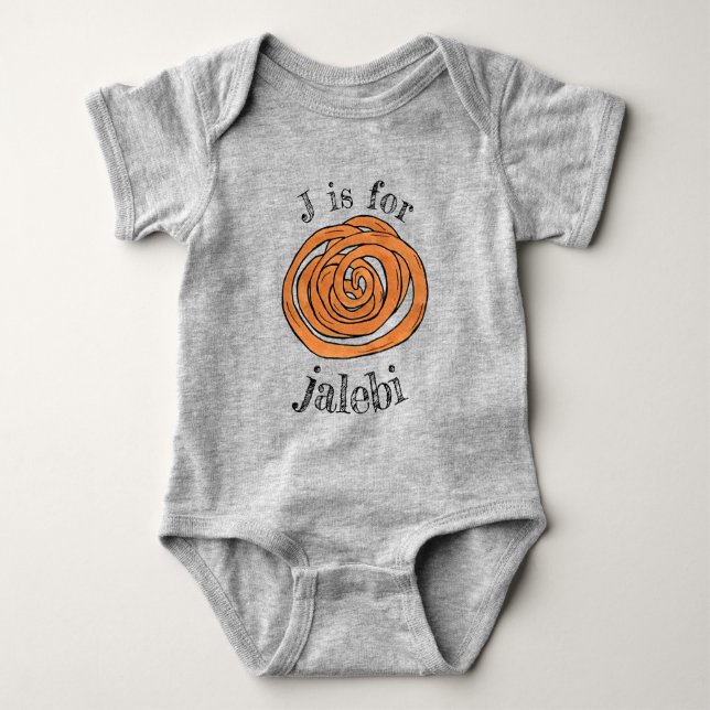 J är för Jalebi South Asian Mithai Sweet T Shirt (Framsida)