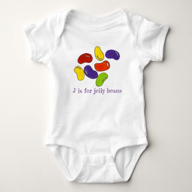 J är för Jelly Beans Rainbow Candy Alphabet Sweets Tröja (Framsida)