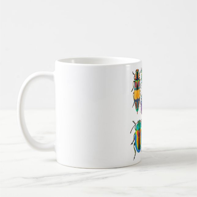 J är för Jewel Beetle Kaffemugg (Vänster)