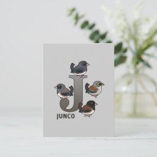 J är för Junco Vykort