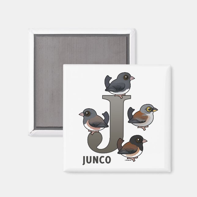 J är till Junco Magnet (Front/Back)