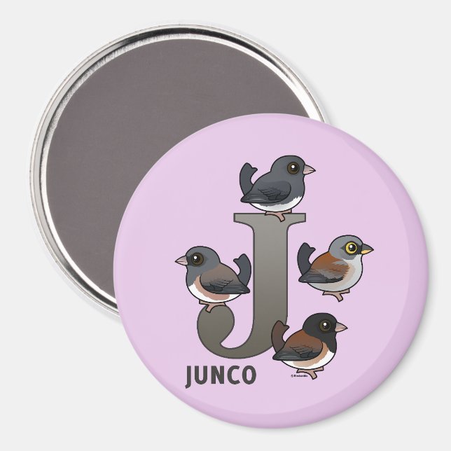 J är till Junco Magnet (Front/Back)