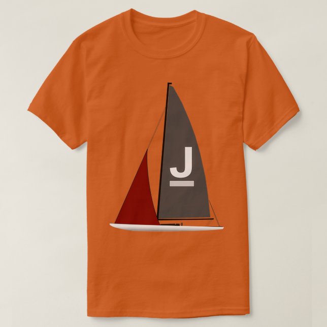 J Boat J Class Sailing Yacht Triblend T Shirt (Design framsida)