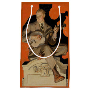 J.C. Leyendecker Banjo-spelare 1920 Art Deco Konst
