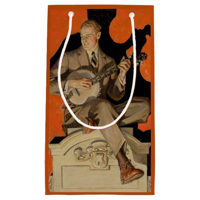 J.C. Leyendecker Banjo-spelare 1920 Art Deco Konst (Framsidan)
