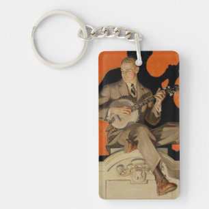 J.C. Leyendecker Banjo Spelare 1920 Art Deco Konst