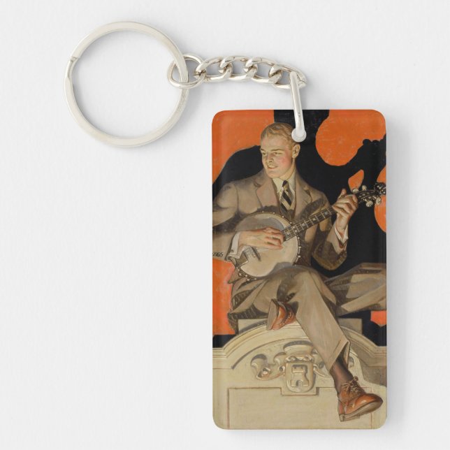 J.C. Leyendecker Banjo Spelare 1920 Art Deco Konst (Framsidan)