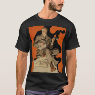 J.C. Leyendecker Banjo-spelare 1920 Art Deco Konst T Shirt