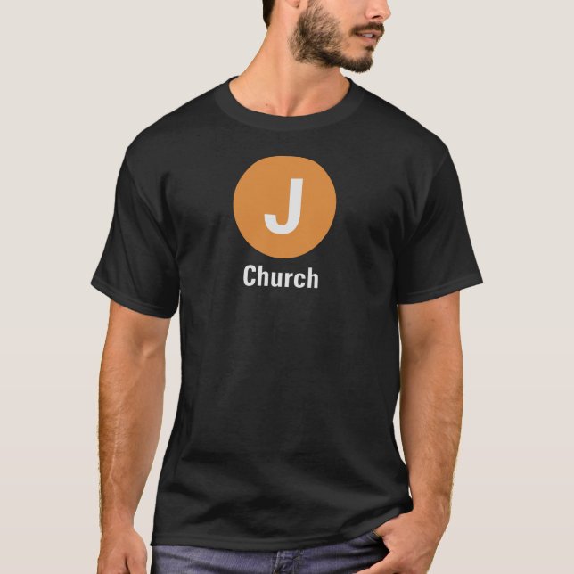 J Church Mörk T-Shirt (Framsida)