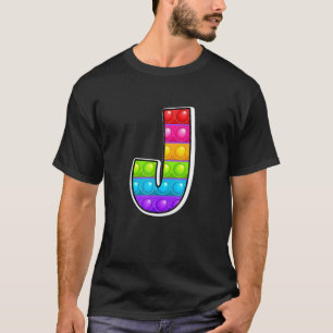 J Cutest Capital Brev J Alphabet Funny Poppin Ki T Shirt