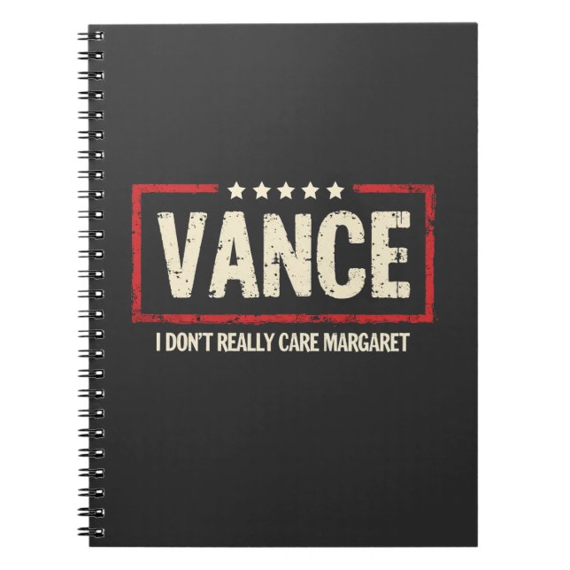 J. D Vance Funny Meme Jag Verkligen inte Margaret Anteckningsbok (Framsidan)