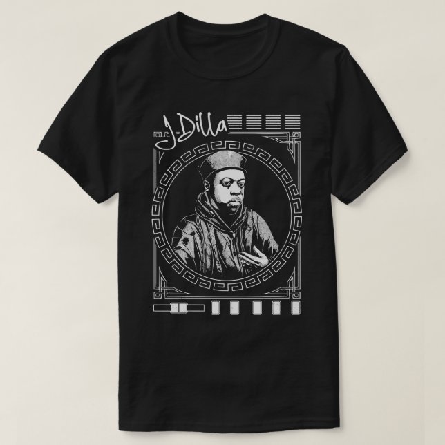 J Dilla 90-talet Hip hop Design T Shirt (Design framsida)