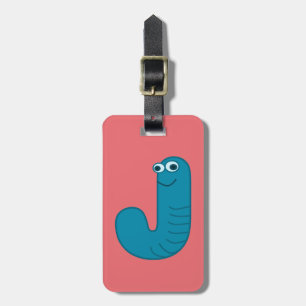 J - Djurmonogram - bagagemärke Bagagebricka