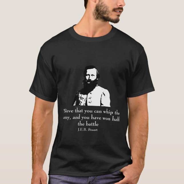 J.E.B. Stuart och citationstecken Tee Shirt (Framsida)