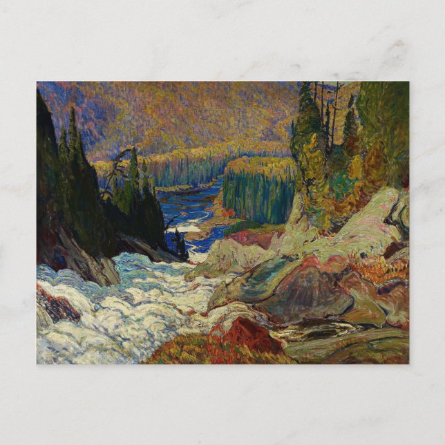 J.E.H. MacDonald - Falls, Montreal River, 1920. Vykort (Framsida)