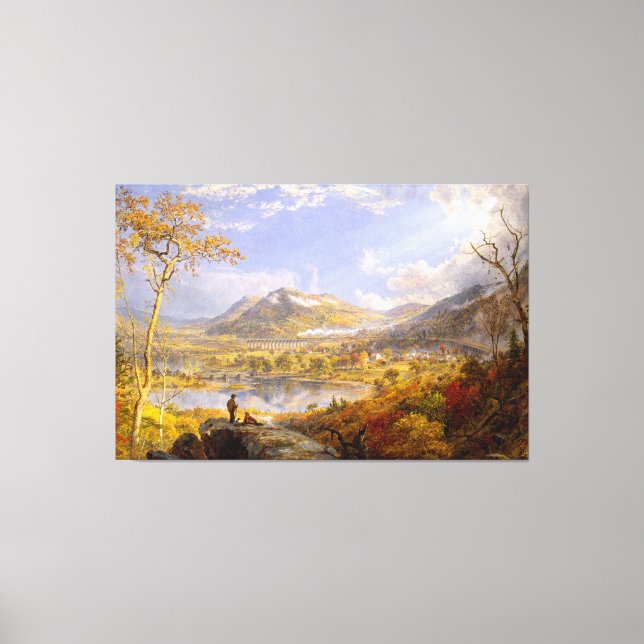 J. F. CROPSEY Starrucca Viaduct, Pennsylvania 1865 Canvastryck (Framsida)