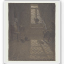 J.F. Millet - Le chatta (The Cat the Window)