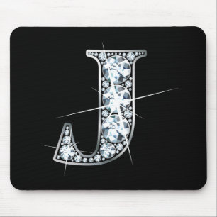 ’J’ Faux-’Diamond Bling’ Mousepad Musmatta
