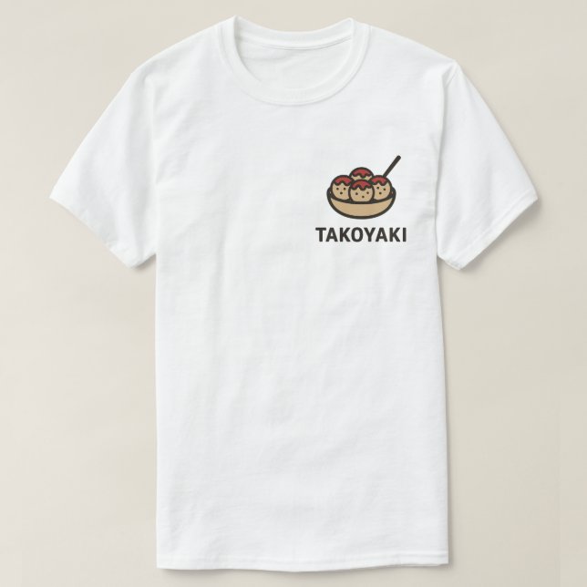 j.food Kawaii Takoyaki Delight T Shirt (Design framsida)