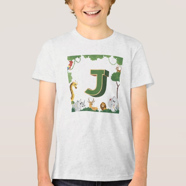 J för djungel t shirt (Framsida)