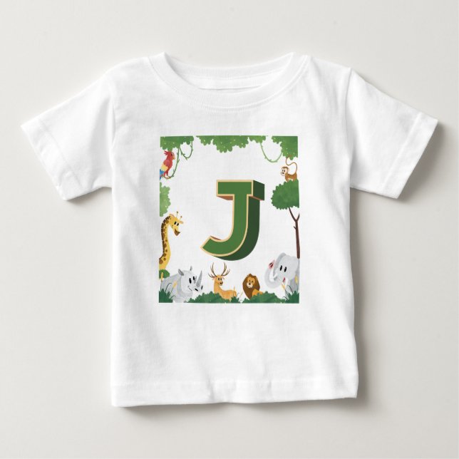 J för djungel t shirt (Framsida)