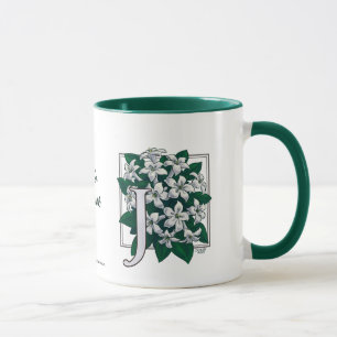 J för jasminblommaMonogram Mugg