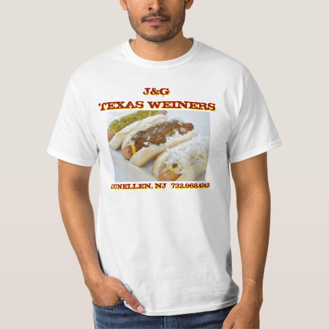 J&G Texas Weiners - Jersey förföljer bäst Chili T-shirt (Framsida)
