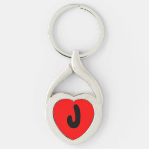 J HÄLSONYCKELKEDJAN TWISTED HEART SILVERFÄRGAD NYCKELRING