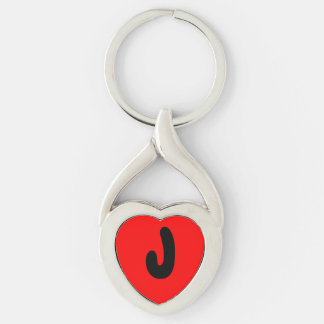 J HÄLSONYCKELKEDJAN TWISTED HEART SILVERFÄRGAD NYCKELRING