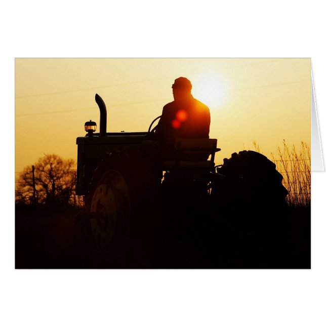 J i solnedgången hälsningskort (Framsidan Horizontal)