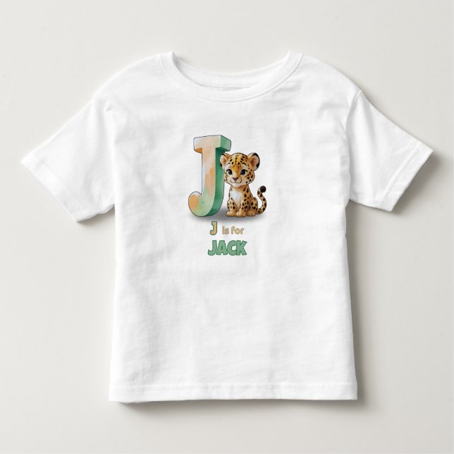 J is for Jack – Personalized Toddler T-shirt  (Framsida)