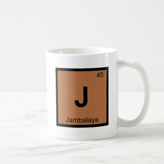 J - Jambalaya Kemisk Periodiska Systemets Symbol Kaffemugg (Höger)