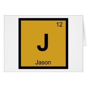 J - Jason Argonauterna Kemins Periodiska System Gr Hälsningskort