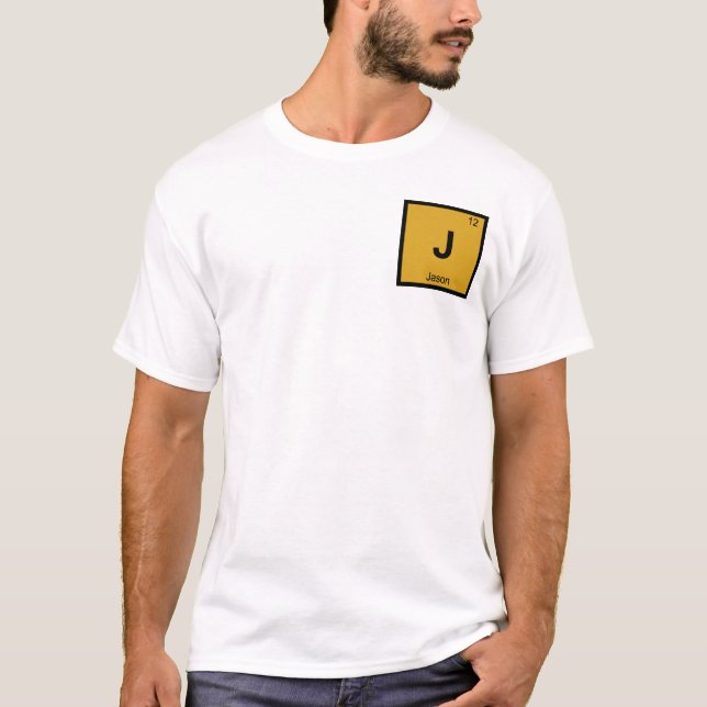 J - Jason Argonauts Chemistry Periodic Bord Grek T-shirt (Framsida)