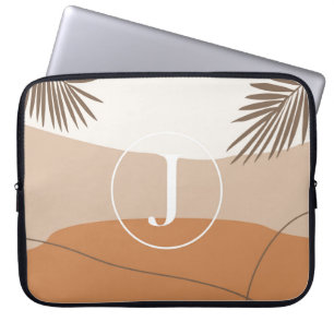 J - Jnitial Monogram Brev J Abstract Design Laptop Fodral
