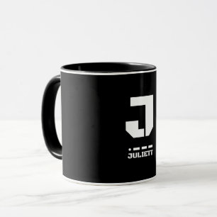 J(Juliett) Nato-fonetisk Alphabet & Morse-kod Mugg