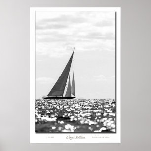 J-klassens omgivande B&W-poster Poster