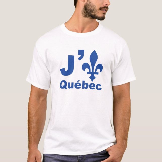 J (lys) Québec Tee Shirt (Framsida)