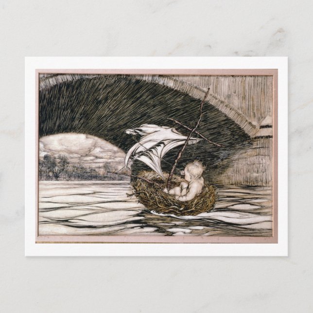 J.M. Barrie | "Han passerade under bron och kom Vykort (Framsida)