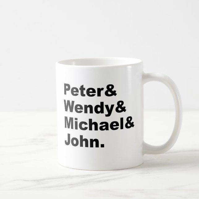J.M. Barries Peter Pan | Peter Wendy Michael John Kaffemugg (Höger)
