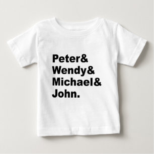 J.M. Barries Peter Pan Peter Wendy Michael John T-shirt