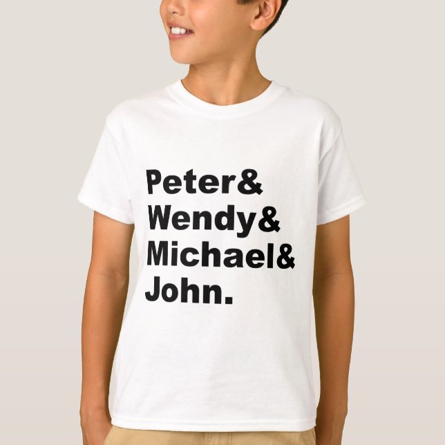 J.M. Barries Peter Pan | Peter Wendy Michael John Tee Shirt (Framsida)