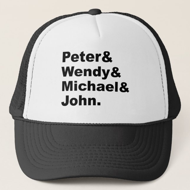 J.M. Barries Peter Pan | Peter Wendy Michael John Truckerkeps (Framsida)