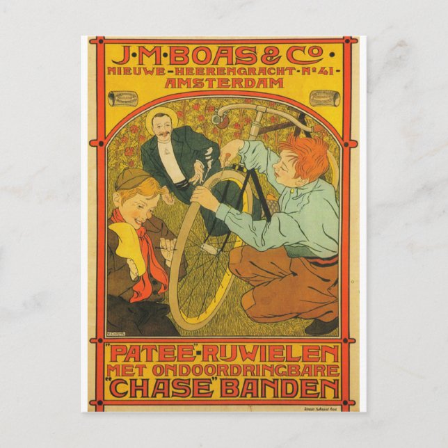 J.M Boas & Co. Bicycles Vykort (Framsida)