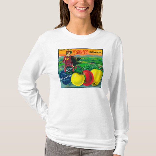 J.M.L. Apple låda LabelWatsonville, CA T-shirt (Framsida)