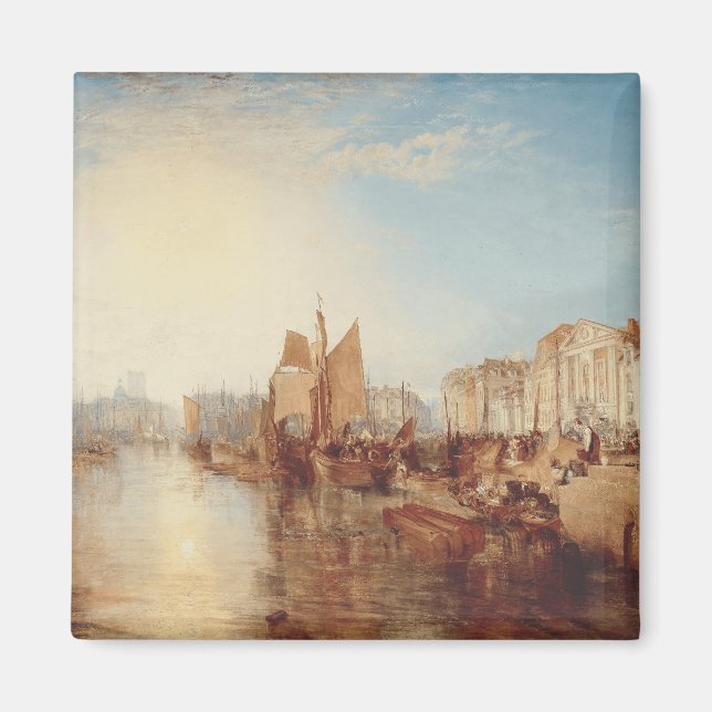 J.M.W. Turner: Dieppes hamn Romantisk finkonst Magnet (Framsidan)