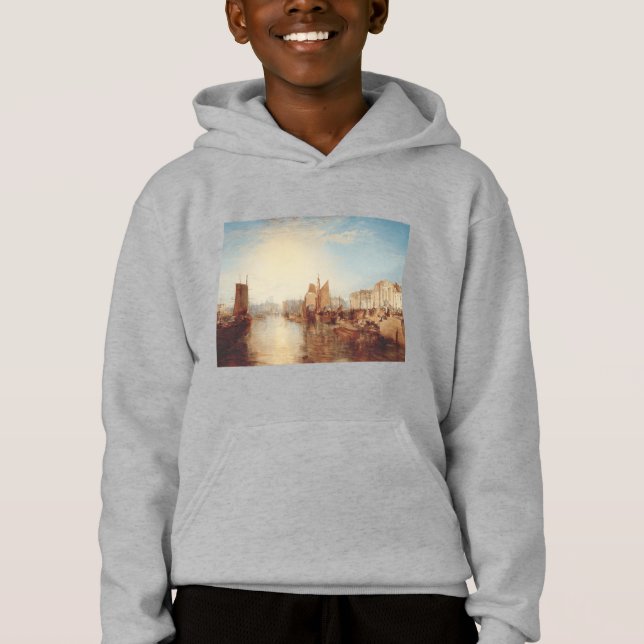 J.M.W. Turner: Dieppes hamn Romantisk finkonst T Shirt (Framsida)